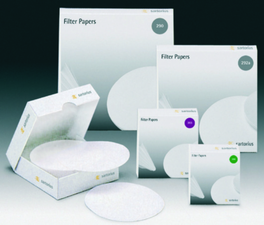 Filtrierpapier Sorte 389, Weißpunkt, quantitativ, Rundfilter