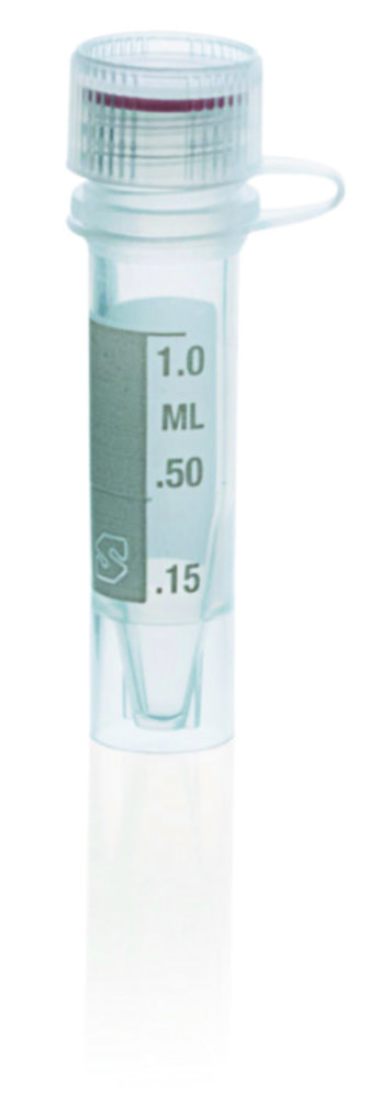 Micro tubes, PP, with attached screw cap, PE, with silicone seal