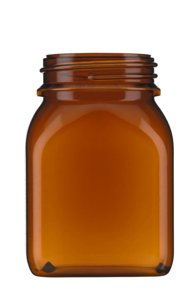 Square, wide-mouth containers without closure, series 310, PVC