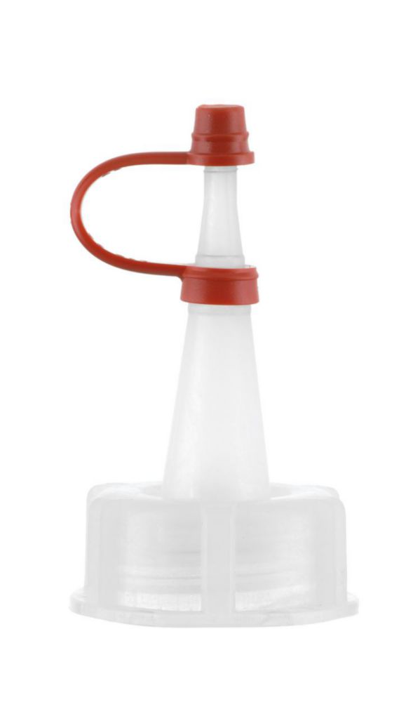 Dropping caps with captive cap, for narrow-mouth bottles, series 301 / 302 / 310, LDPE