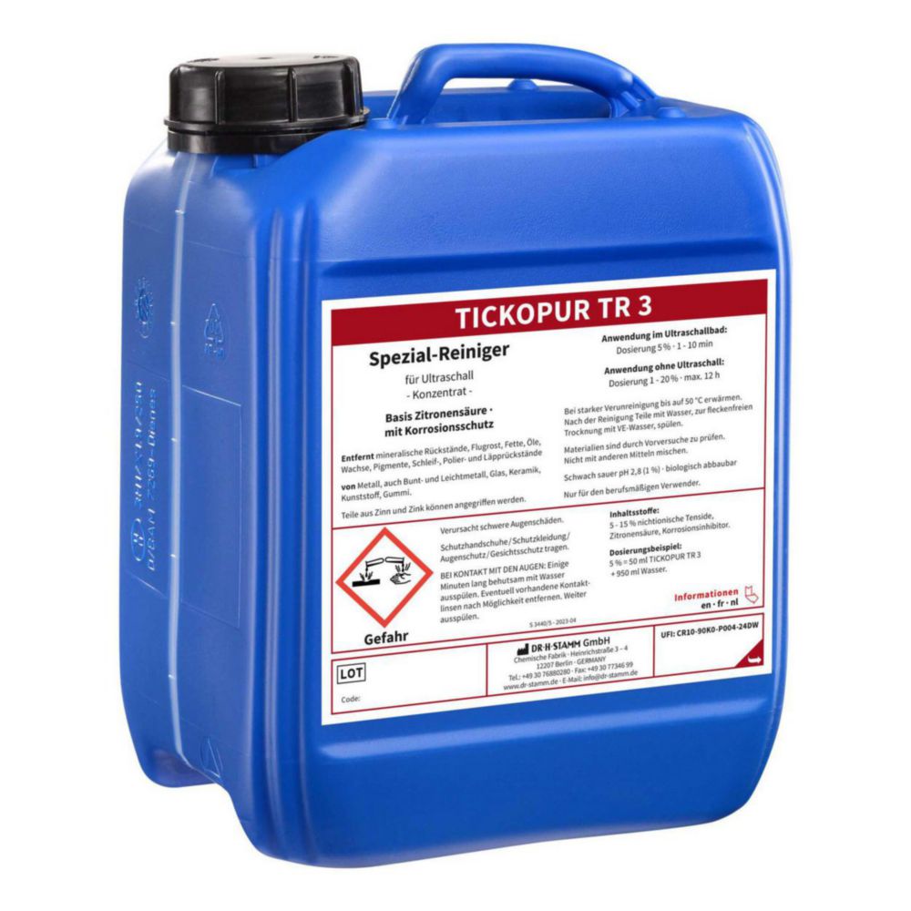 Concentrates for ultrasonic baths TICKOPUR TR 3