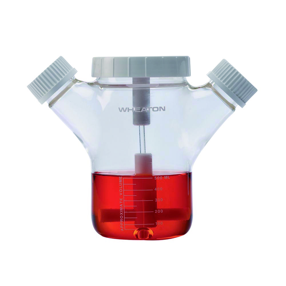 Spinnerflasche mit zwei Seitenhälsen Celstir®