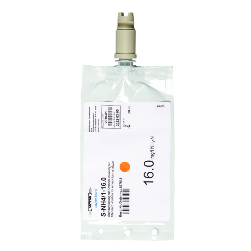 Ammonium calibration standards (NH4-N) for analyzer Alyza IQ NH4