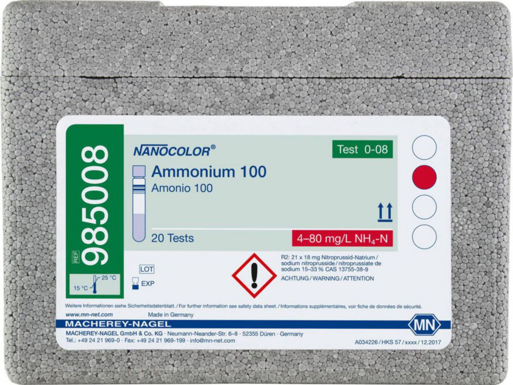 Tube tests NANOCOLOR® Ammonium
