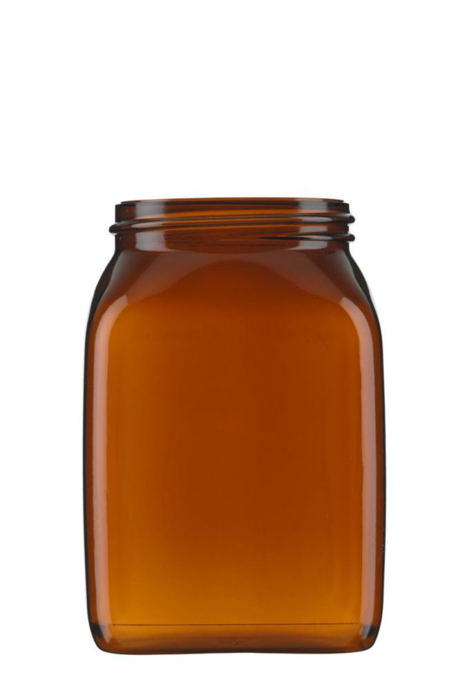 Square, wide-mouth containers without closure, series 310, PVC