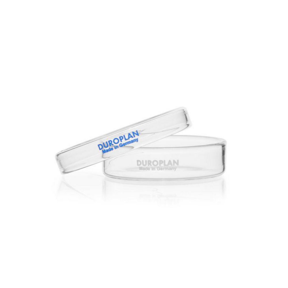 Petri dishes, DUROPLAN®, borosilicate glass 3.3