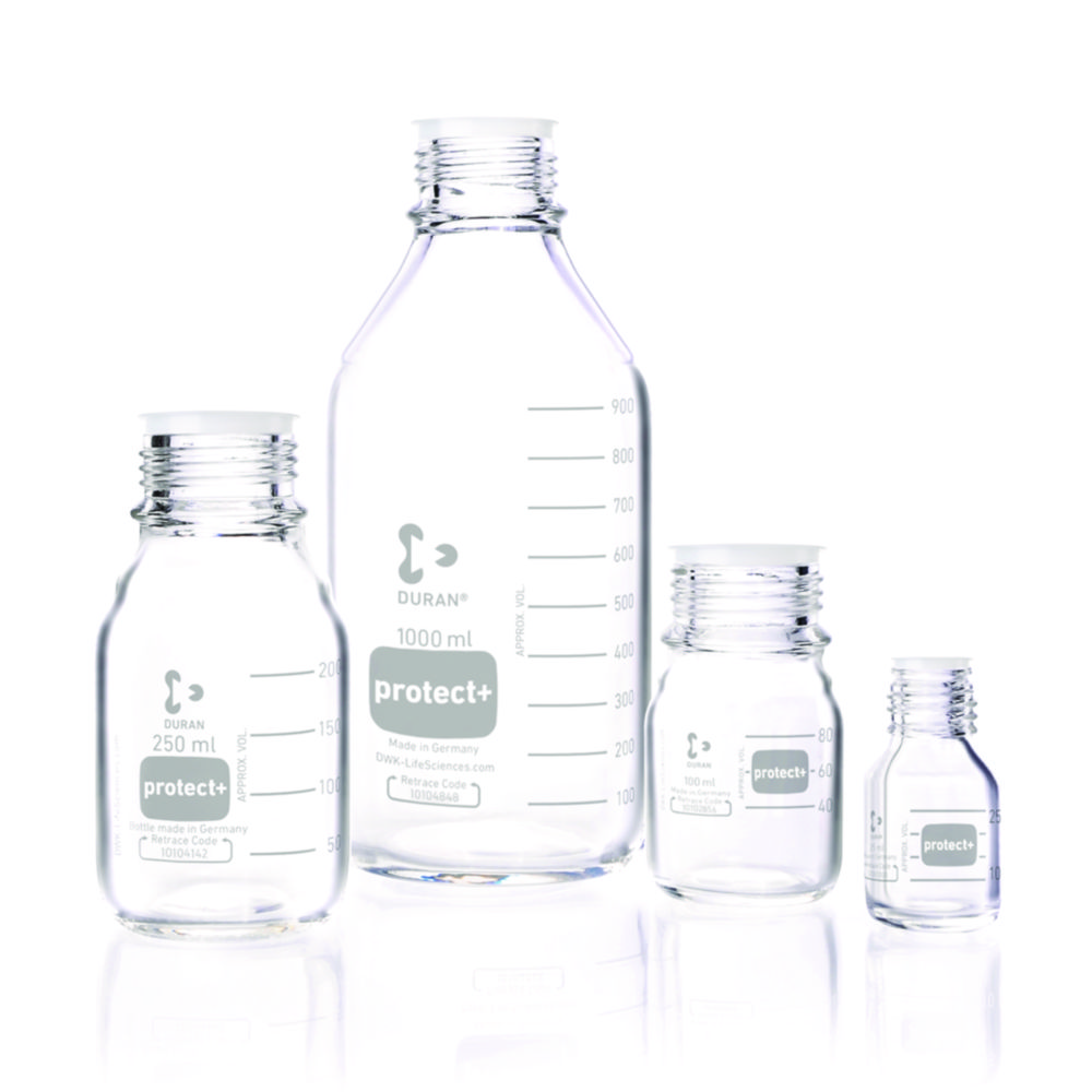 Laborflaschen protect+ DURAN®, mit Retrace code