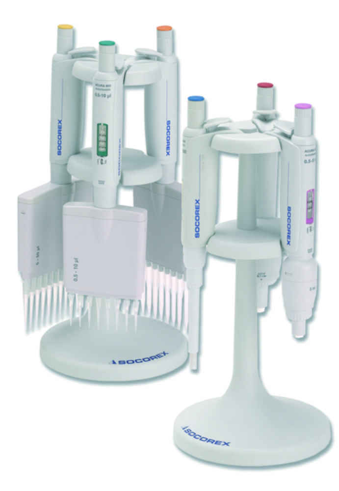 Pipettenständer für Einkanal- und Mehrkanal Mikroliterpipetten, für Calibra® und Acura®Modelle