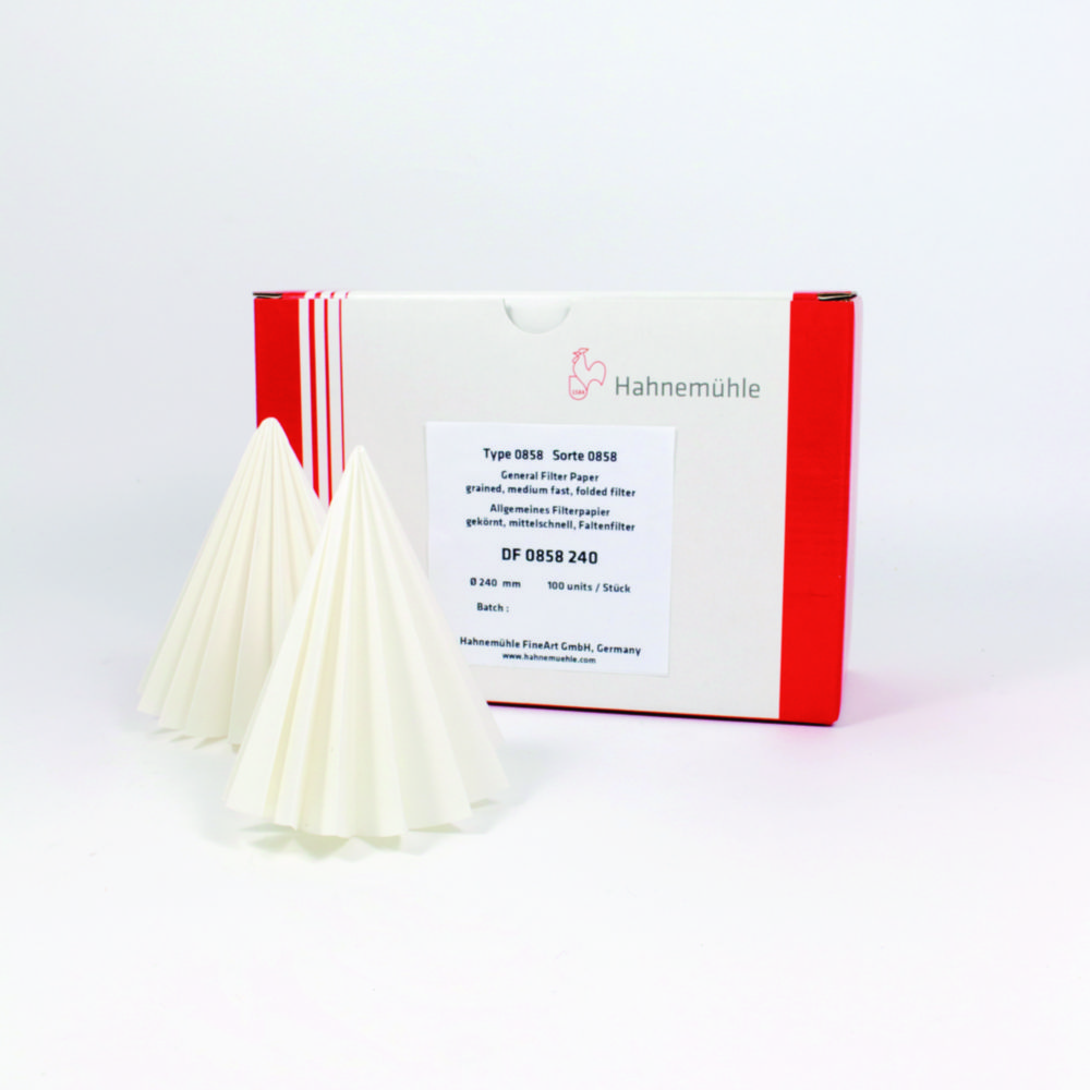 Filtrierpapiere, zur Klarfiltration, Faltenfilter