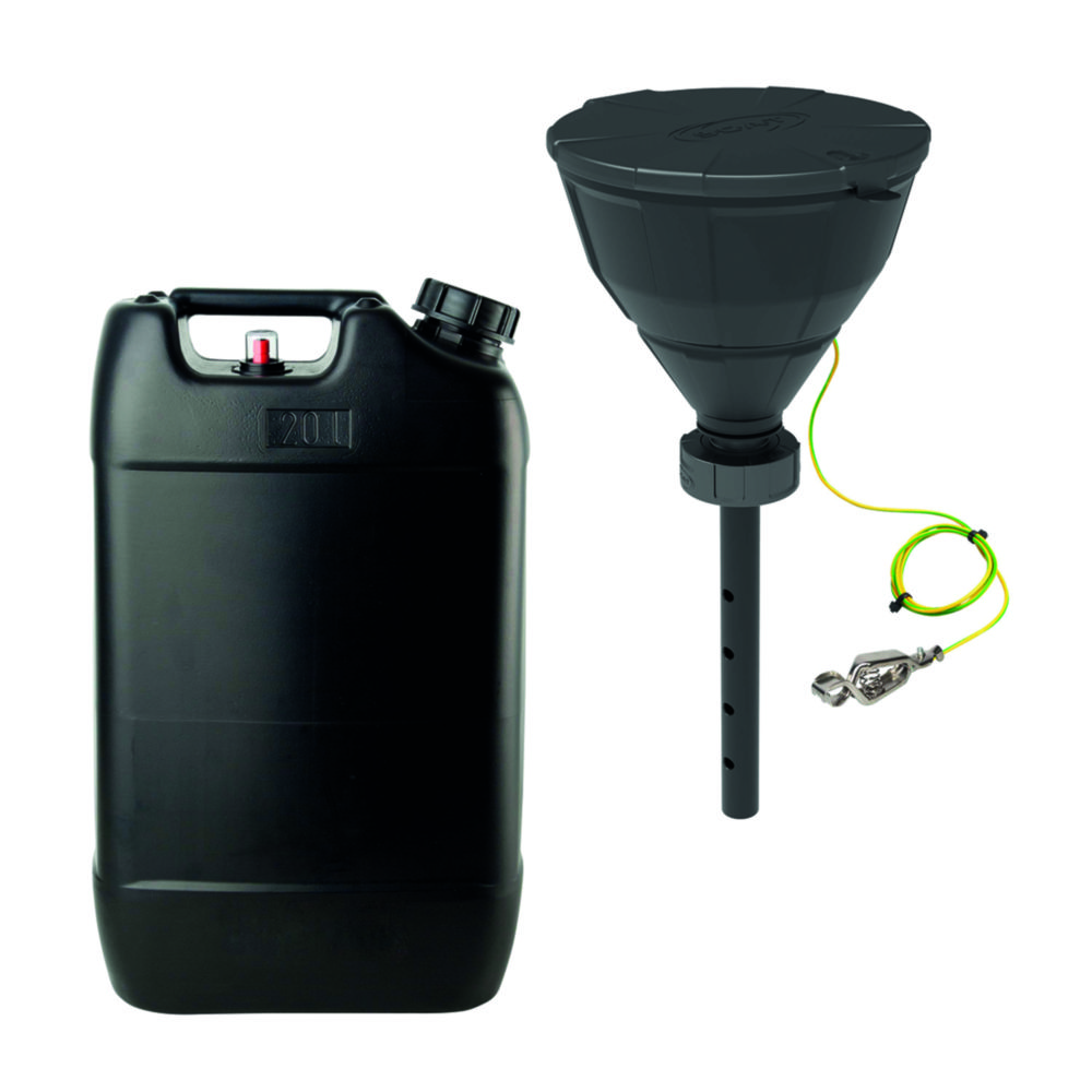 Entsorgungseinheit mit Sicherheitstrichter, V2.0, HDPE, elektrisch ableitfähig