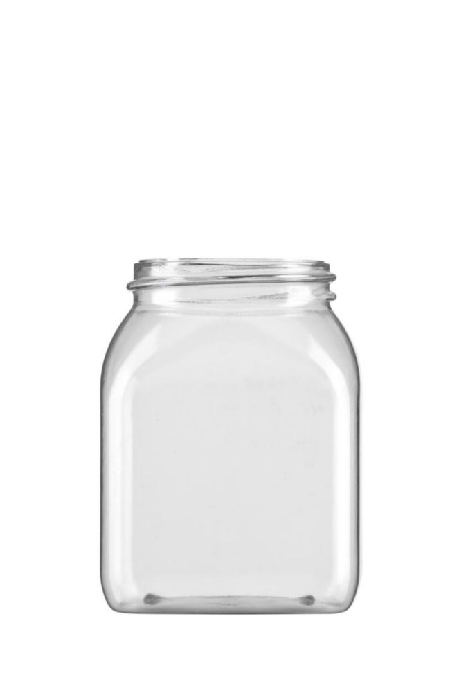 Square wide-mouth containers without closure, series 310, PETG