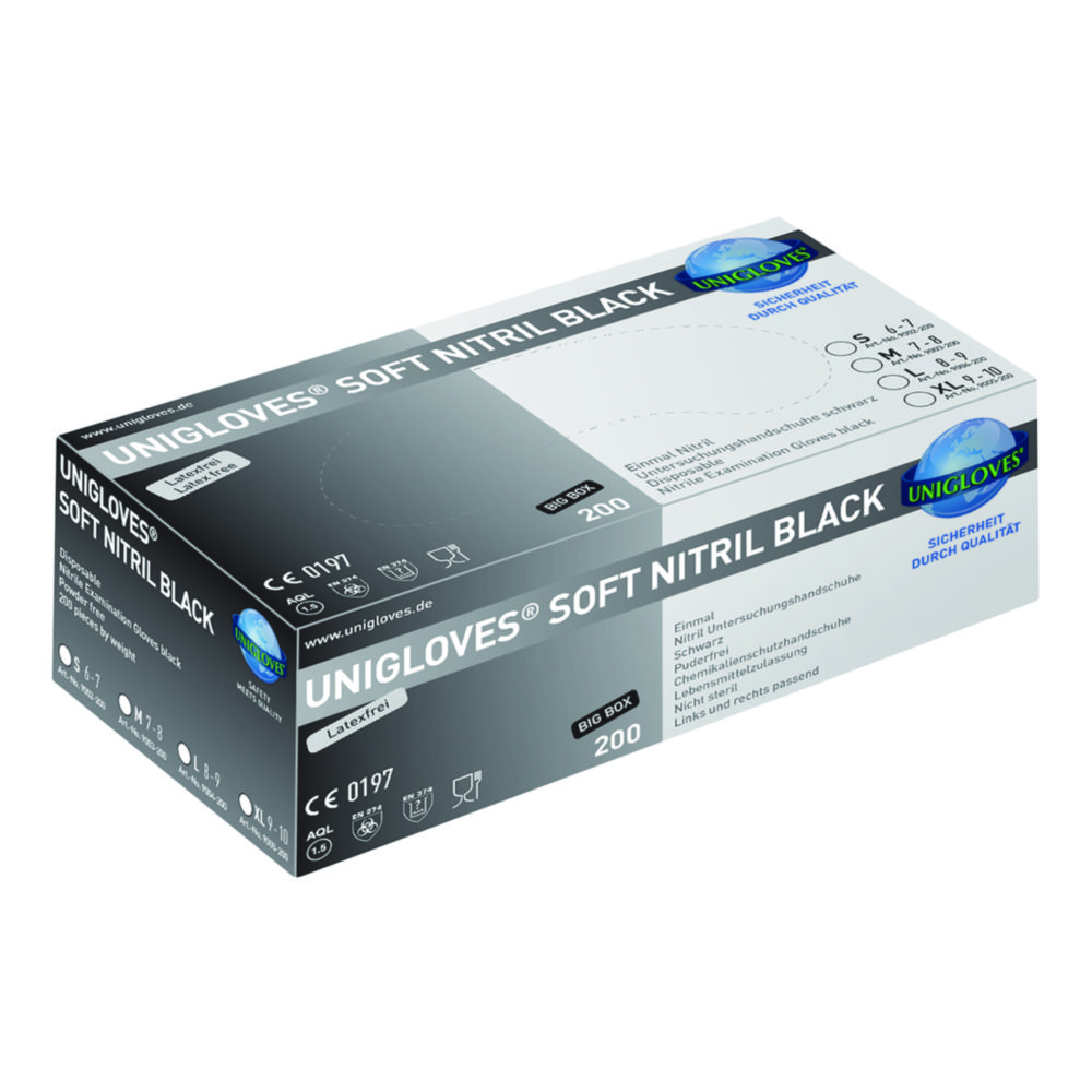 Disposable Gloves Soft Nitril black 200, Nitrile
