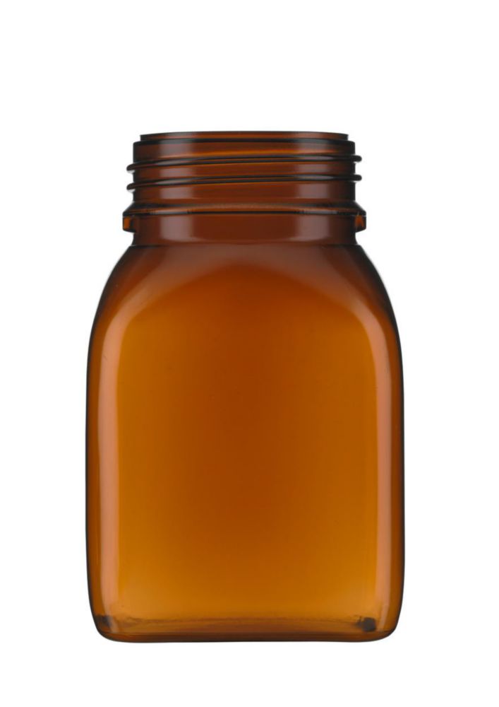 Square wide-mouth containers without closure, series 310, PVC