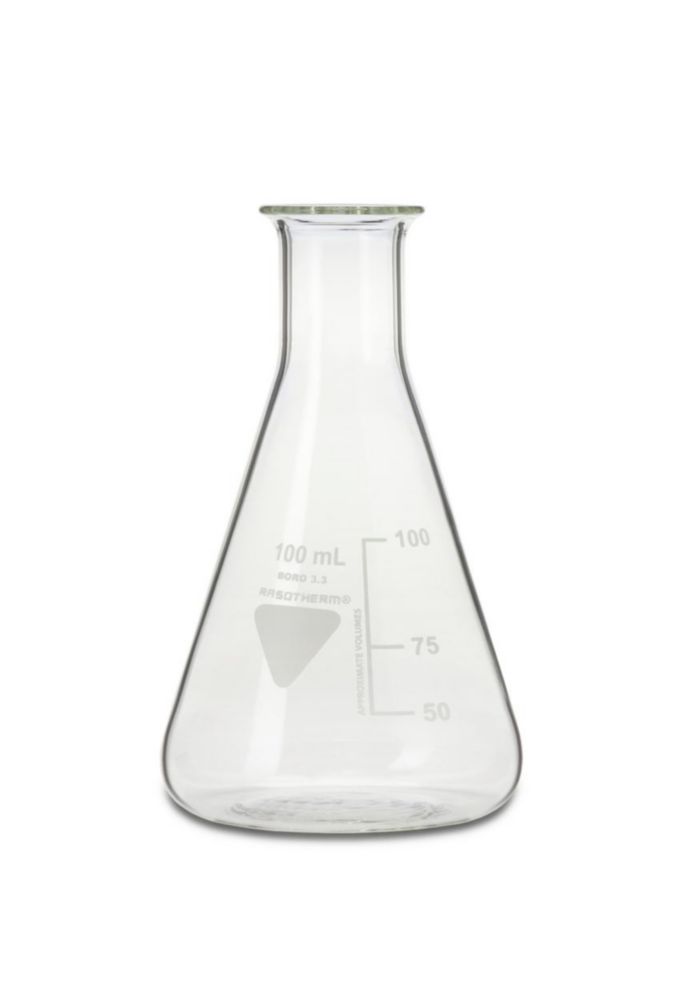 Erlenmeyer flasks, Borosilicate glass 3.3, narrow neck