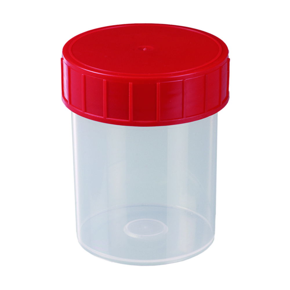 Sample beakers, PP, with screw cap, LDPE