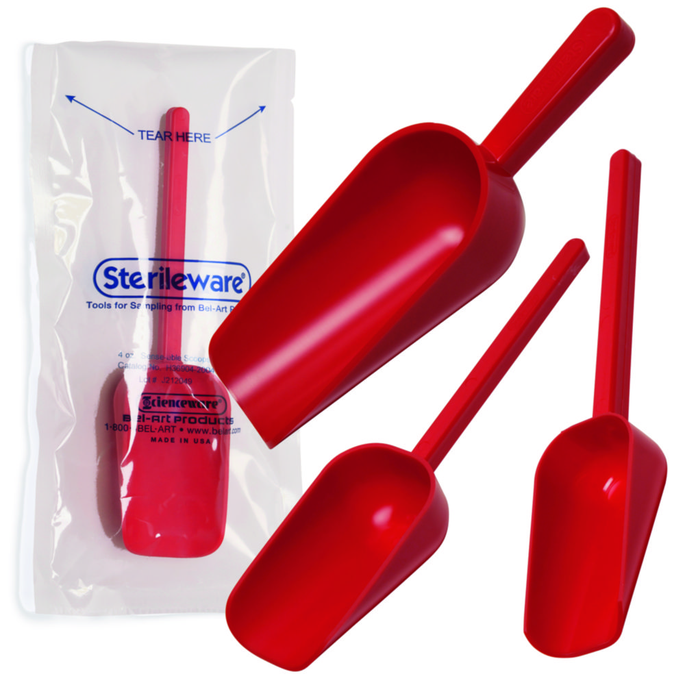 Sampling scoops, PS, sterile
