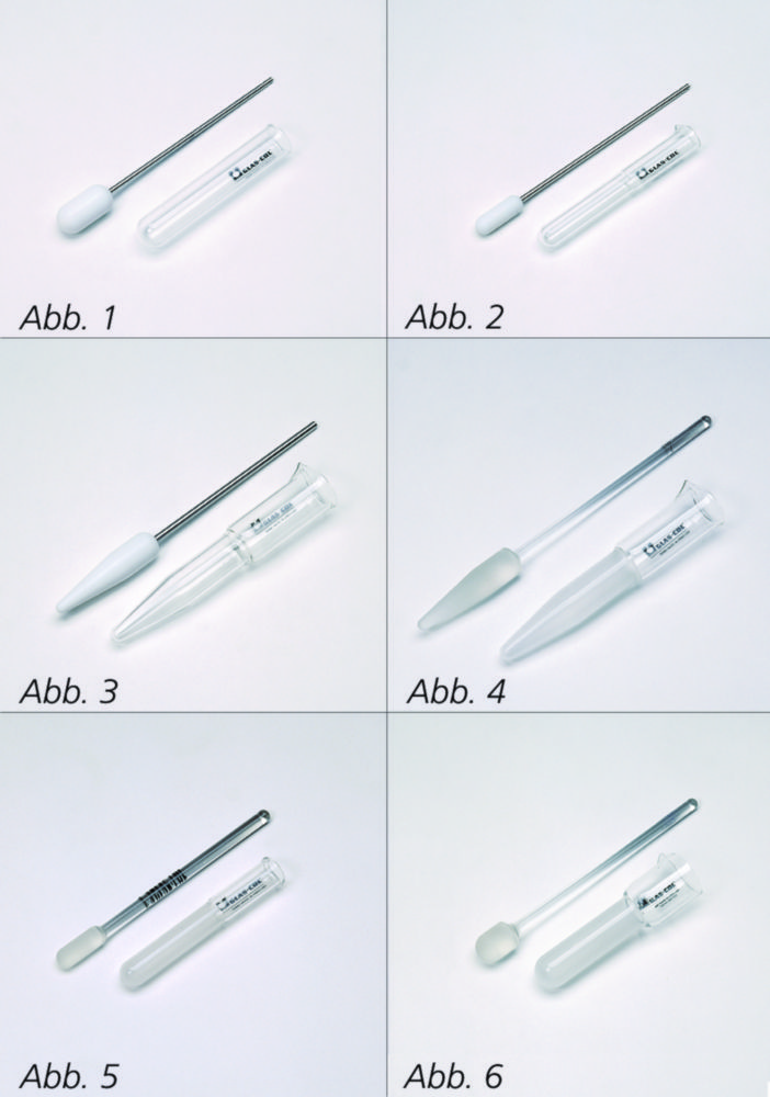 Homogenisers with PTFE or glass pestles