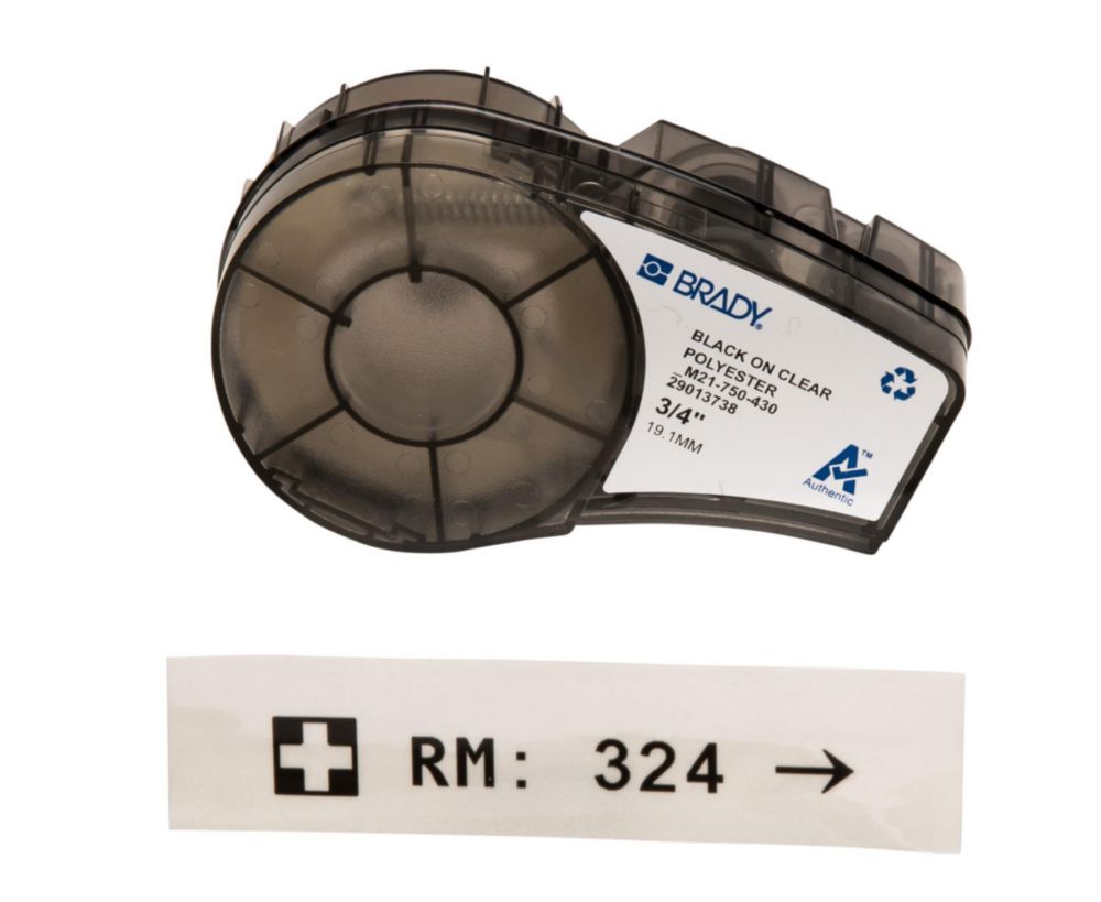 Transparent polyester label tape for label printer M210/M210-LAB