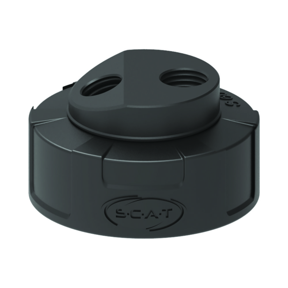 Safety waste caps, S 60/61, with bevelled connection for exhaust air filter, electrostatic conductive