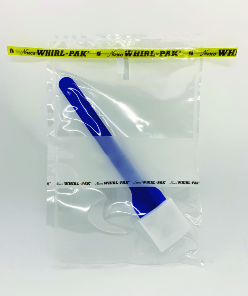 Probenbeutel Whirl-Pak® PolyProbe™, mit PU-Schwamm (trocken) und abnehmbarem Halter