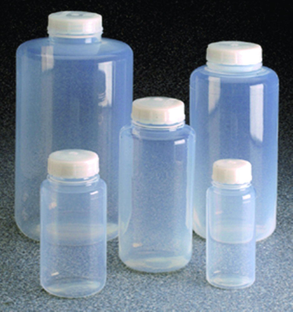 Wide-mouth bottles Nalgene™, FEP, with screw cap, ETFE