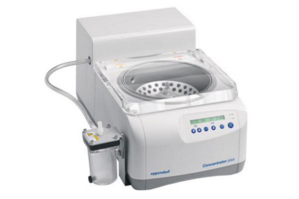 Vakuumkonzentrator, Concentrator plus™, mit Rotor F-45-48-11 und integrierter Membran-Vakuumpumpe