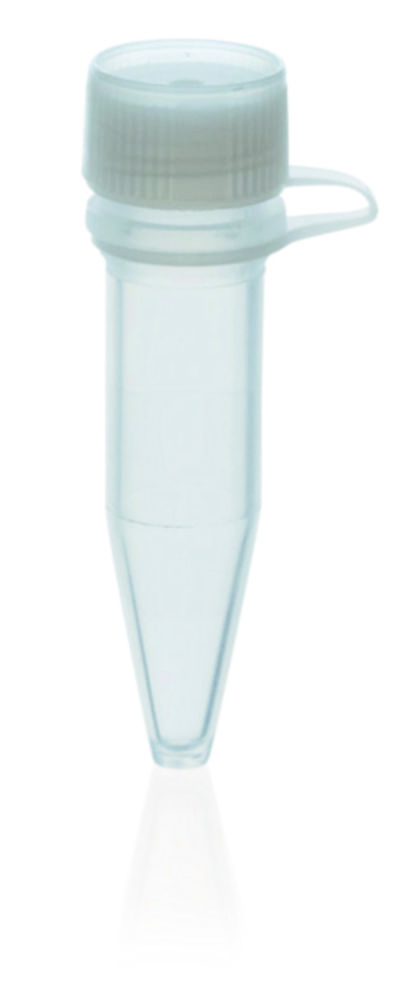 Micro tubes, PP, with attached screw cap, PE, with sealing cone