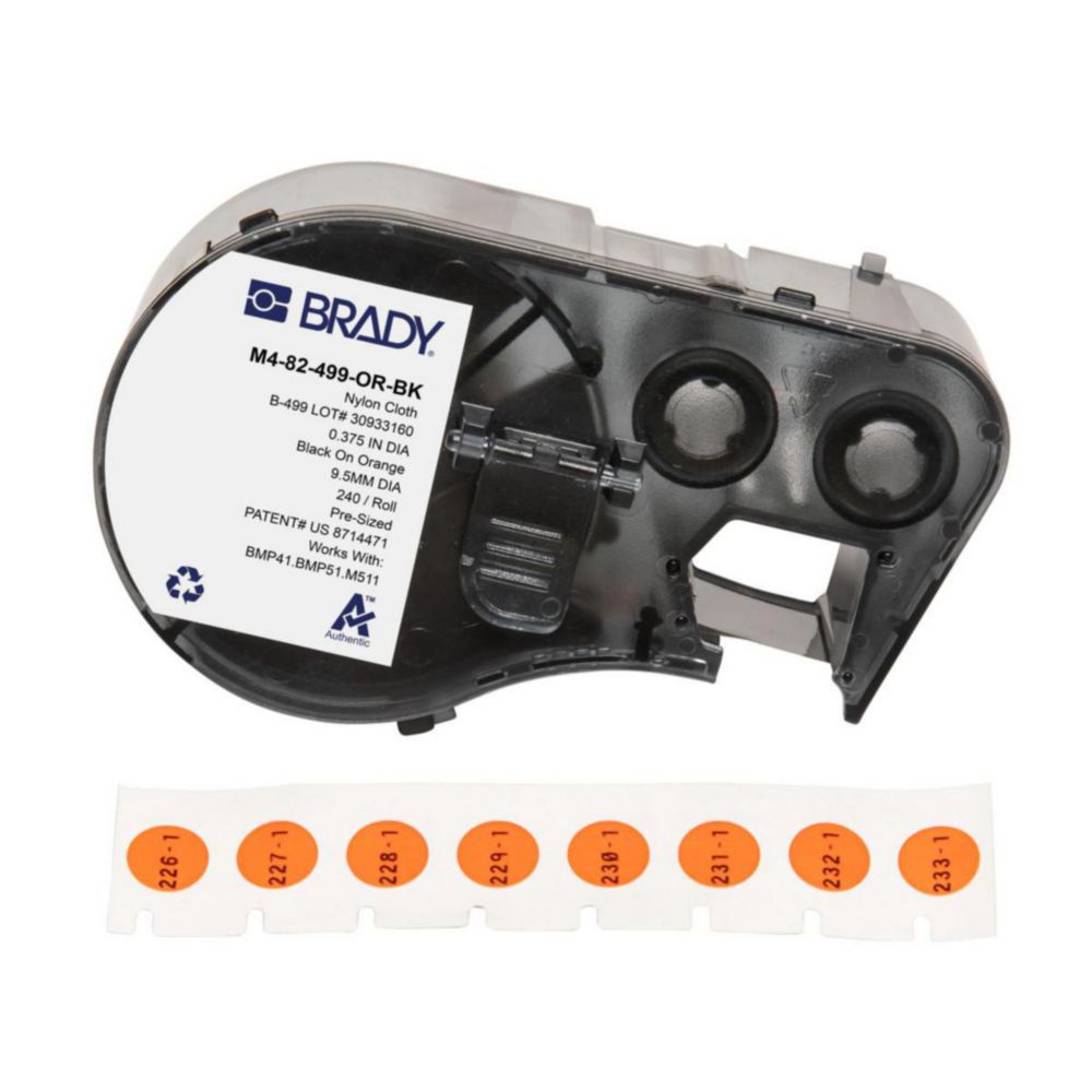 Labels for label printer M510, nylon fabric B-499, spot