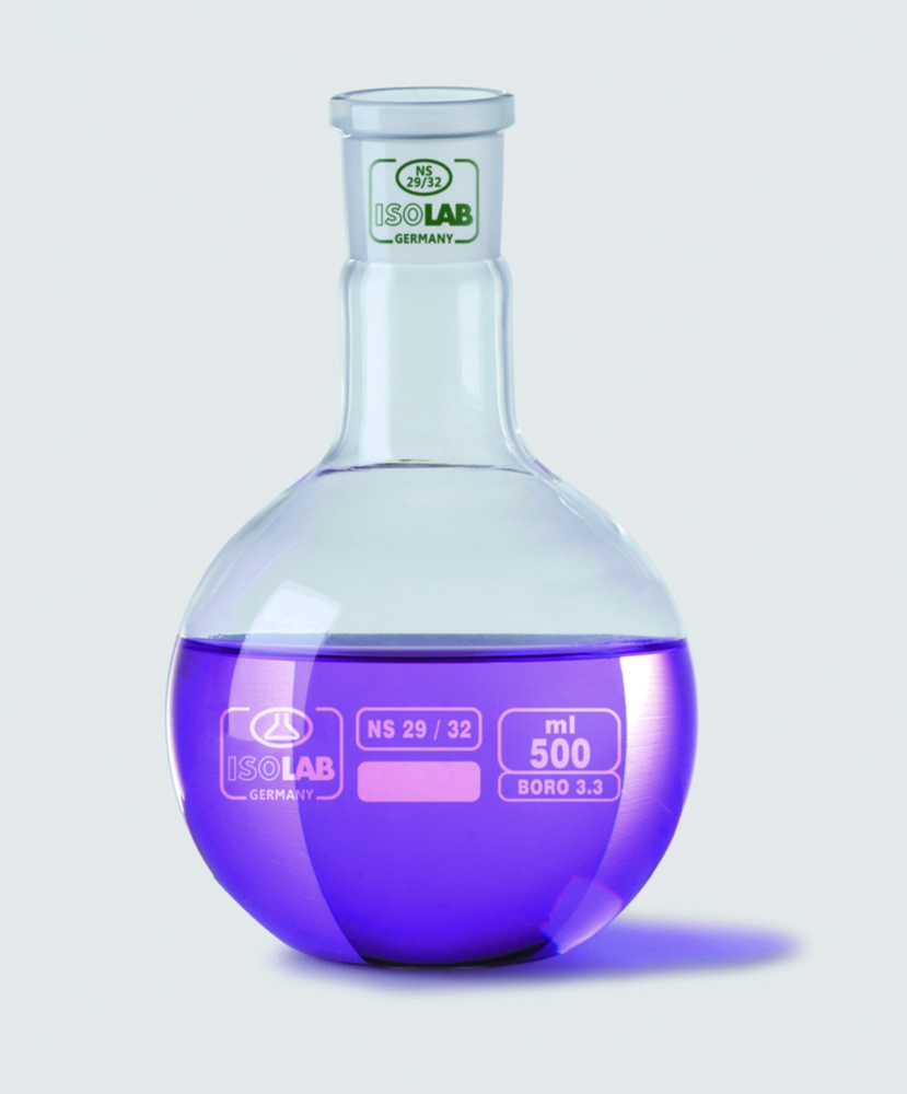 Round bottom flasks, borosilicate glass 3.3
