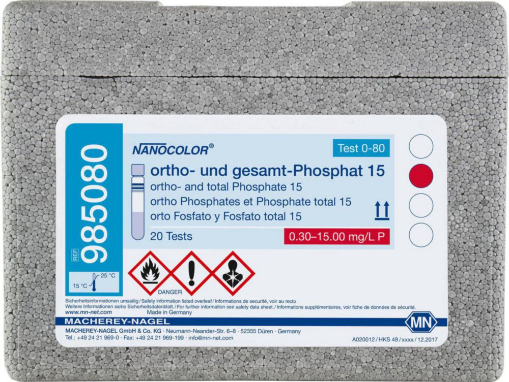 Tube tests NANOCOLOR® ortho- and total Phosphate