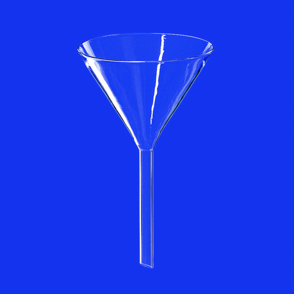 Funnels, plain, soda-lime glass