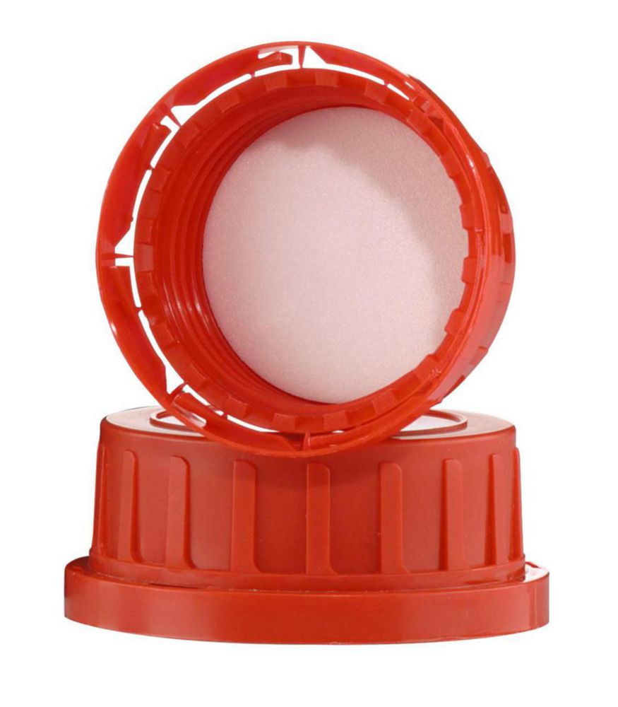 Tamper-evident caps for wide-mouth reagent bottles, PP