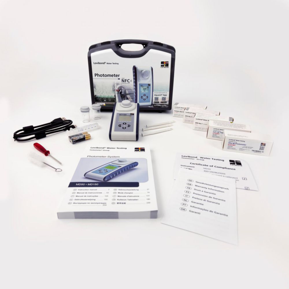 Photometer MD150 Cl-CyA-pH, mit Reagenztabletten