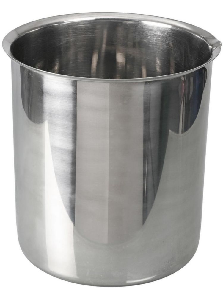 Laboratory beaker, stainless steel