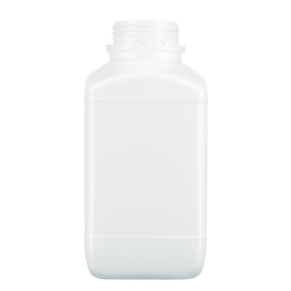 Square reagent bottles without closure, HDPE