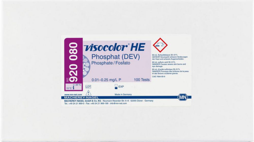Test kits, VISOCOLOR®HE for water analysis