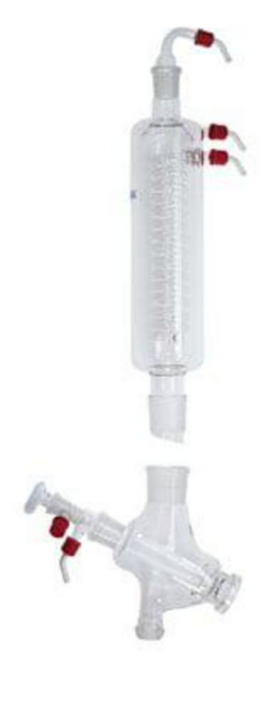 Vertical-intensive condenser with manifold, for rotary evaporator RV 10/RV 8/RV 3
