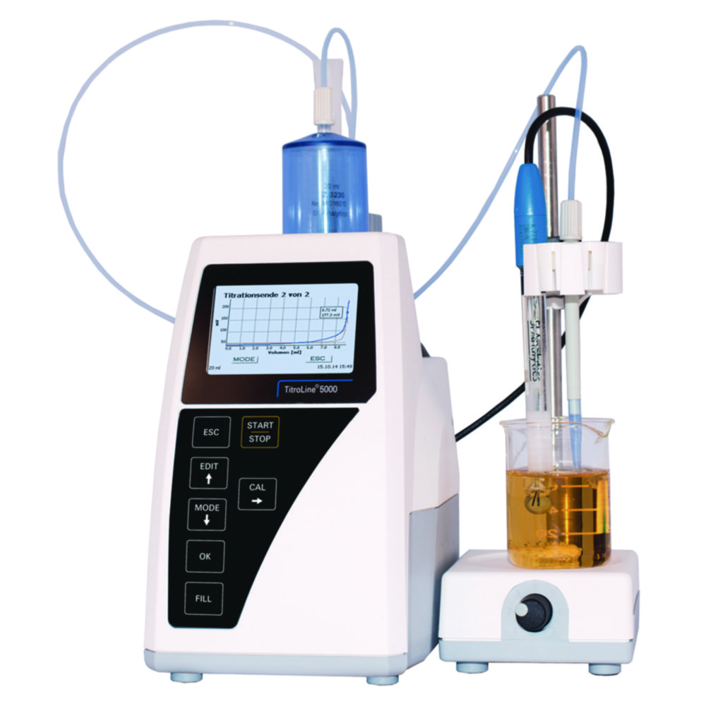 Titrator TitroLine® 5000, mit Magnetrührer TM 50 und 50 ml Dosiereinheit