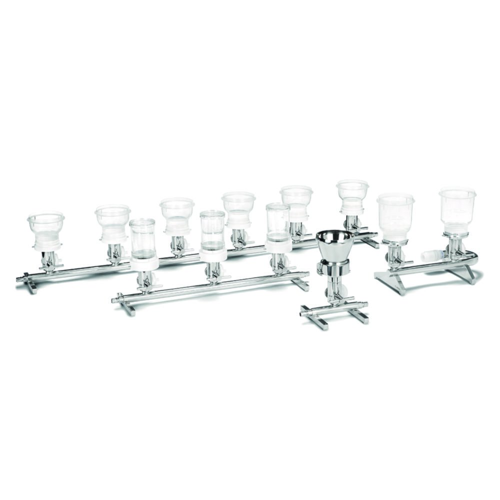 Absaugvorrichtungen Microsart®, Verteiler inkl. Edelstahltrichter