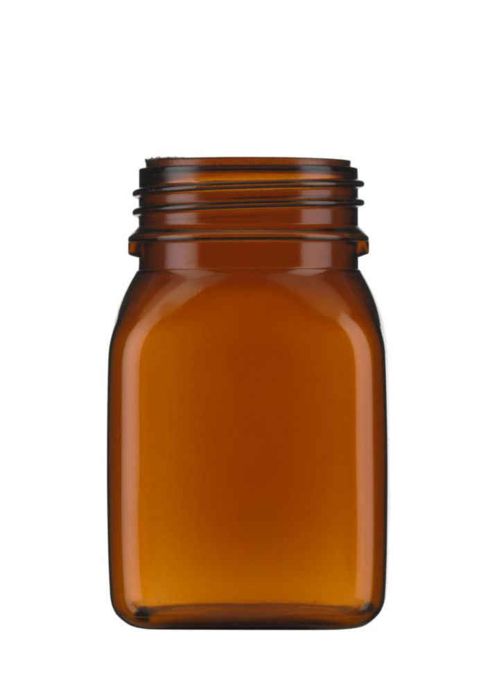 Square wide-mouth containers without closure, series 310, PVC
