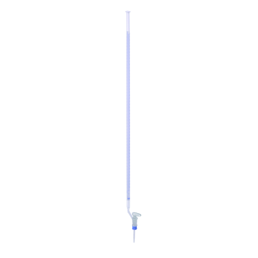 Bürette, DURAN®, Klasse B, blau graduiert, seitlicher Glashahn