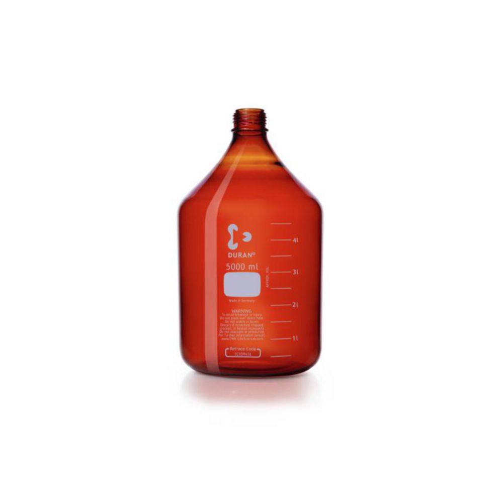 Laboratory bottles, DURAN® amber, with retrace code