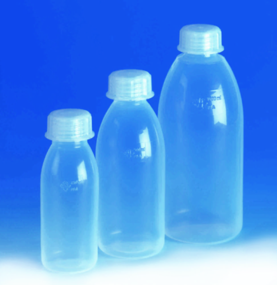 Weithalsflaschen mit Schraubverschluss, PFA