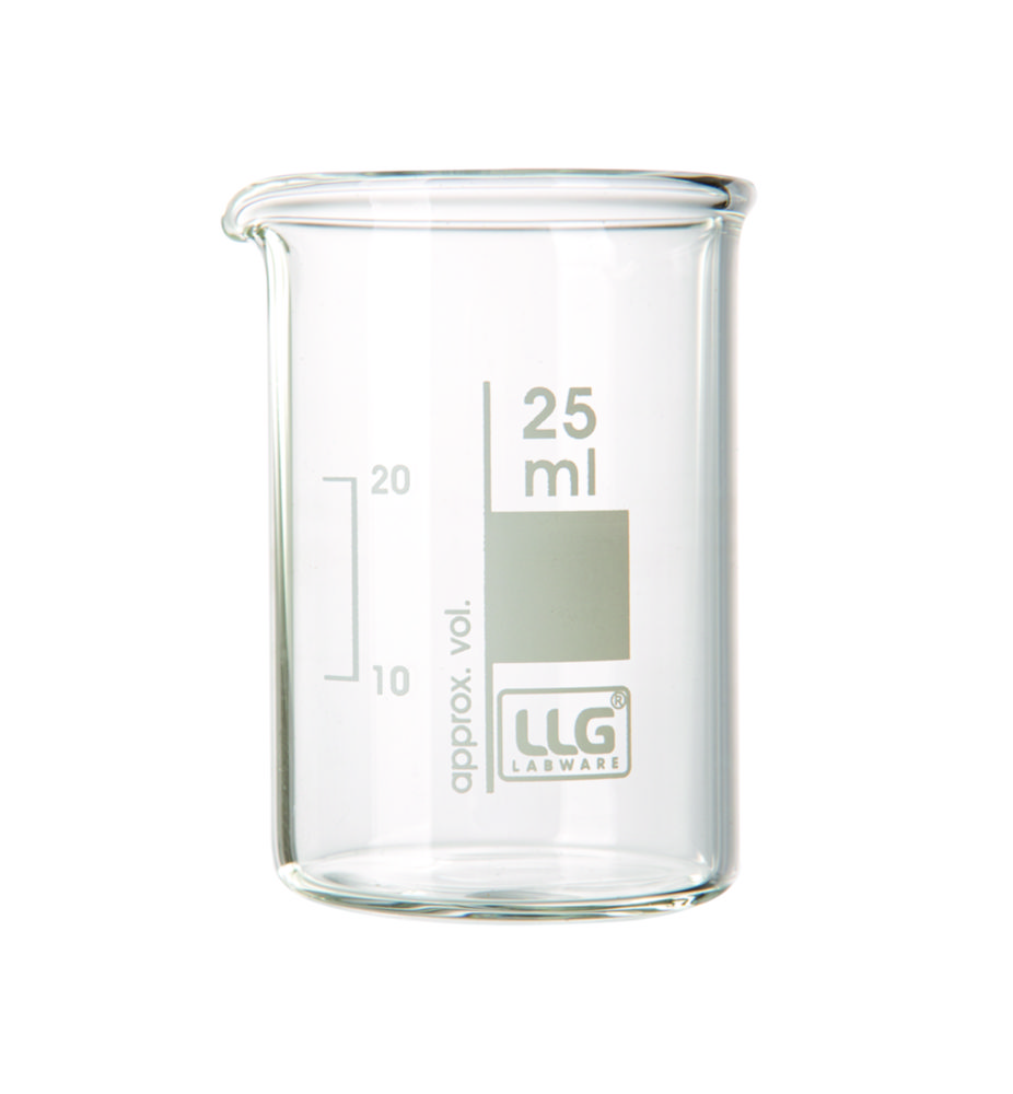 LLG-Bechergläser, Borosilikatglas 3.3, niedrige Form