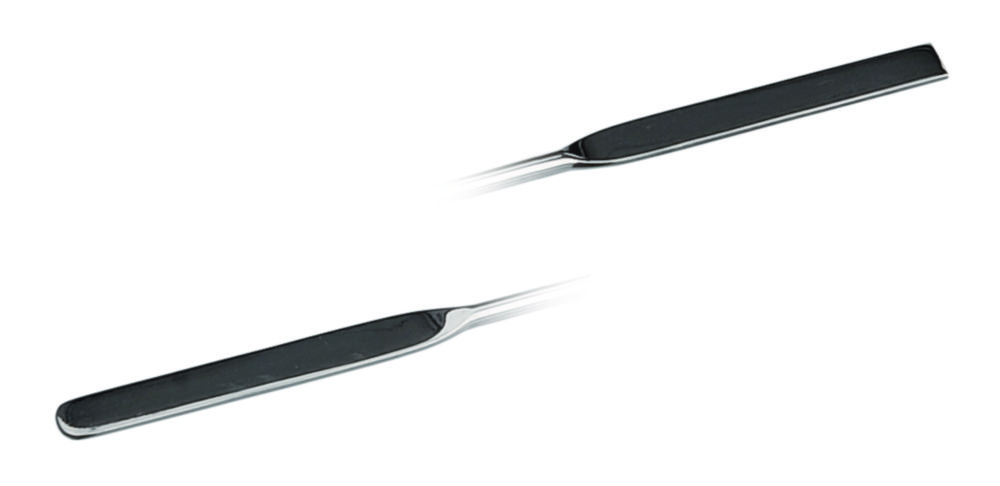 Micro double-ended spatulas, 18/10 steel