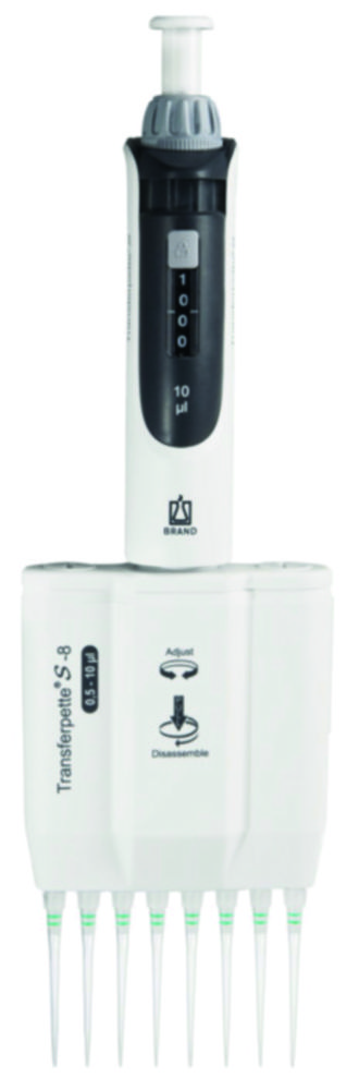 Multichannel microliter pipettes Transferpette® S-8/S-12, variable