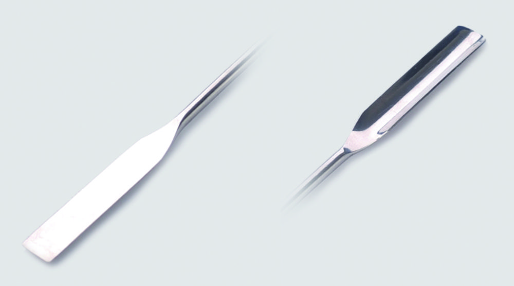 Spatulas, round grooved, 18/10 steel