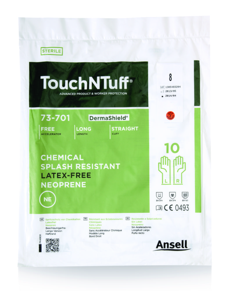 Chemical Protection Gloves DermaShield®, Polychloroprene, Sterile