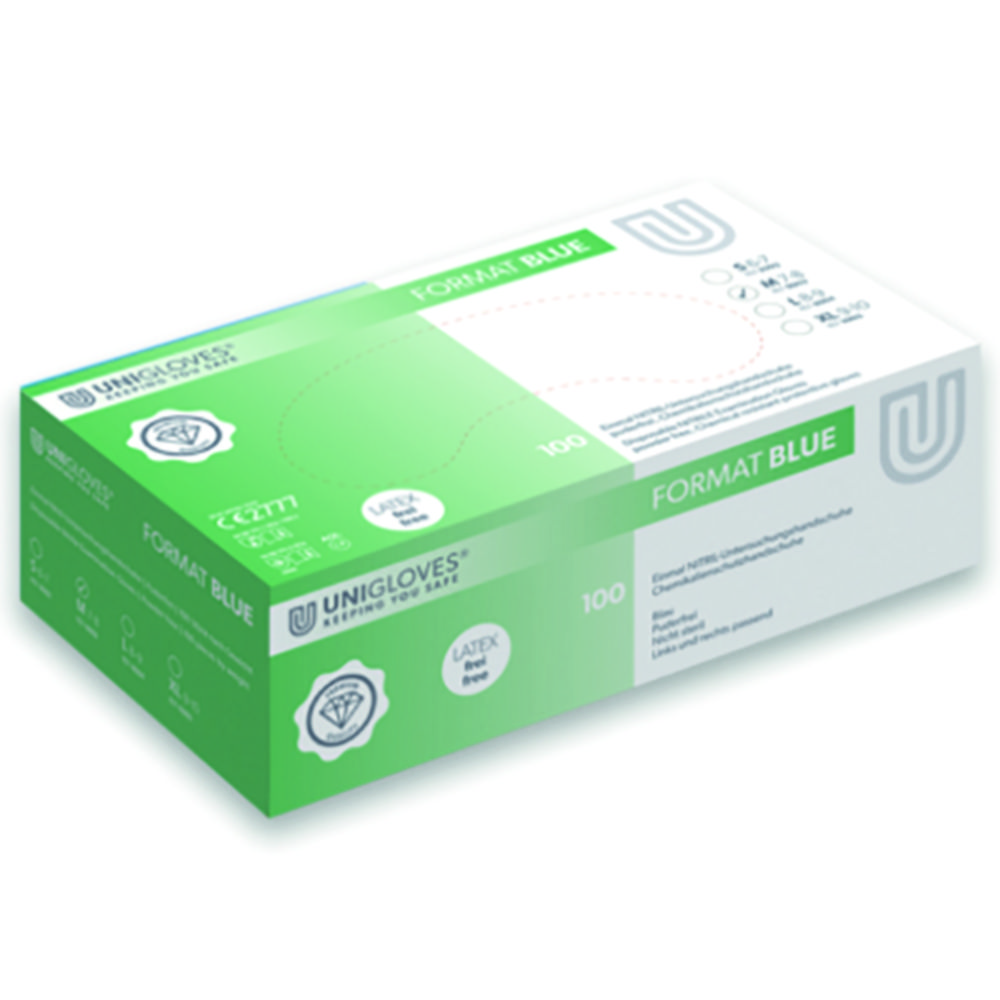 Disposable Gloves Format Blue, Nitrile