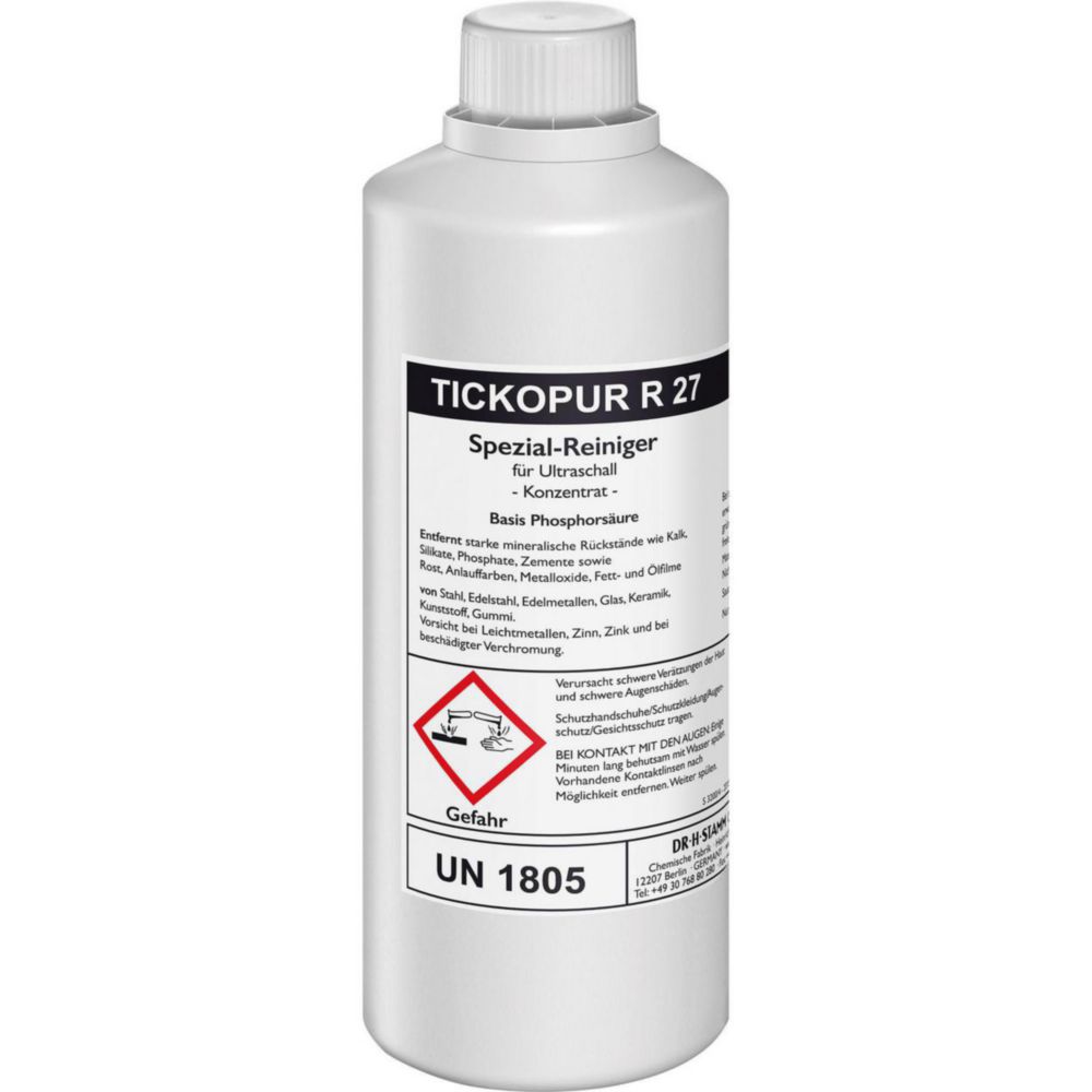 Concentrates for ultrasonic baths TICKOPUR R 27